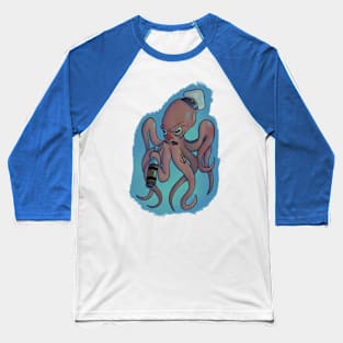 Drunken Octopus Baseball T-Shirt